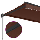 vidaXL barna kézzel kihúzható napellenző 350 x 250 cm