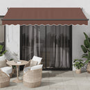 vidaXL barna kézzel kihúzható napellenző 350 x 250 cm