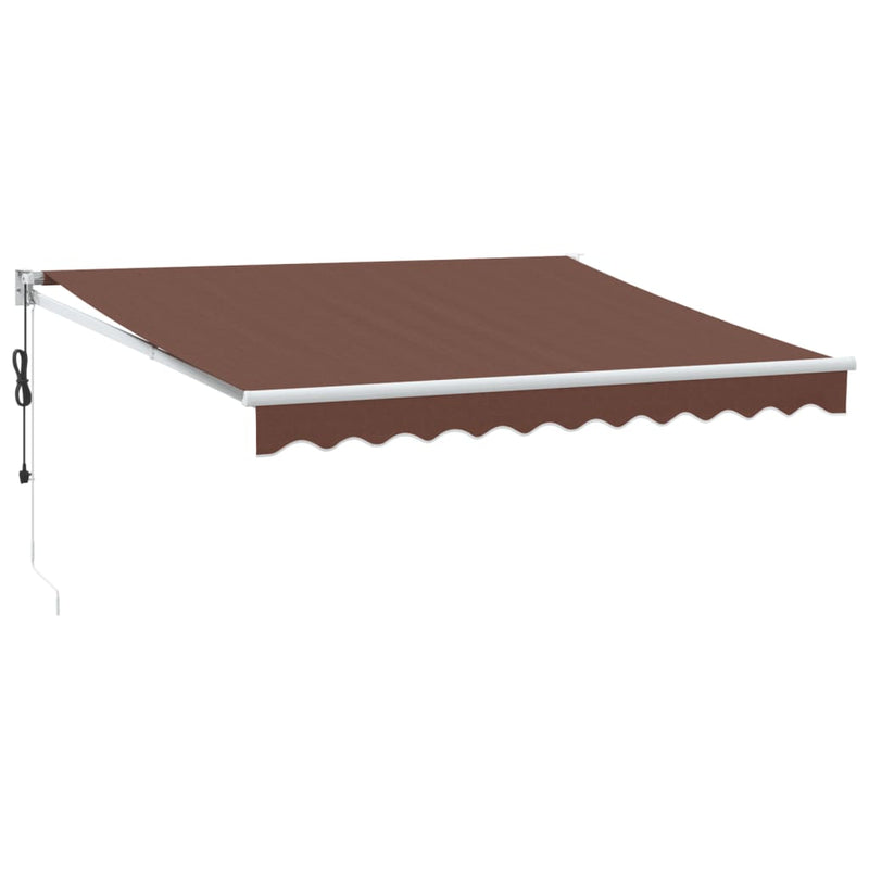 vidaXL barna automata kihúzható napellenző 300x250 cm