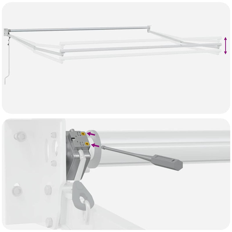 vidaXL barna automata kihúzható napellenző 300x250 cm