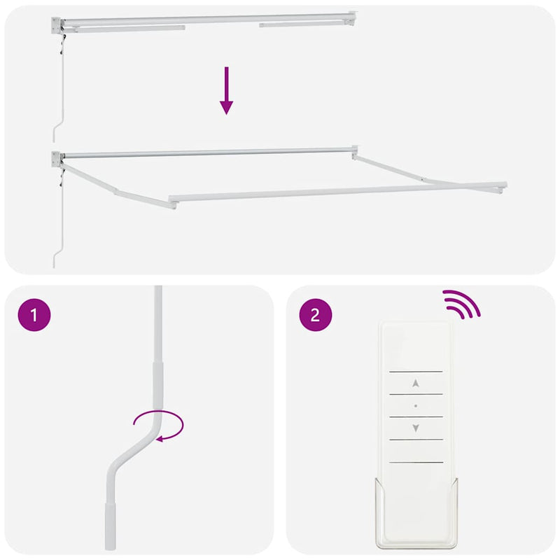 vidaXL barna automata kihúzható napellenző 300x250 cm
