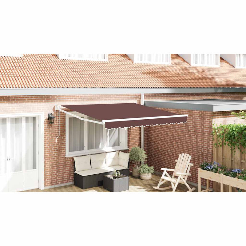 vidaXL barna automata kihúzható napellenző 300x250 cm