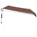 vidaXL barna automata kihúzható napellenző 350 x 250 cm