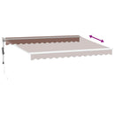 vidaXL barna automata kihúzható napellenző 350 x 250 cm