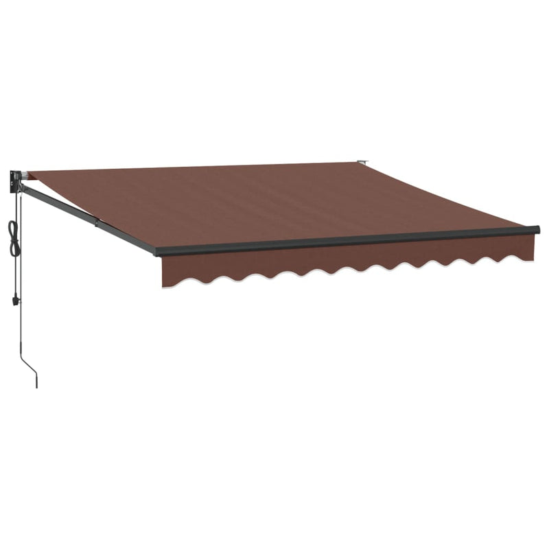vidaXL barna automata kihúzható napellenző 300x250 cm