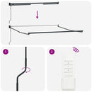 vidaXL barna automata kihúzható napellenző 300x250 cm