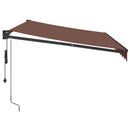 vidaXL barna automata kihúzható napellenző 350 x 250 cm