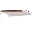 vidaXL barna automata kihúzható napellenző 350 x 250 cm