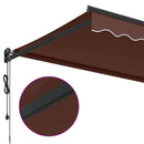 vidaXL barna automata kihúzható napellenző 350 x 250 cm