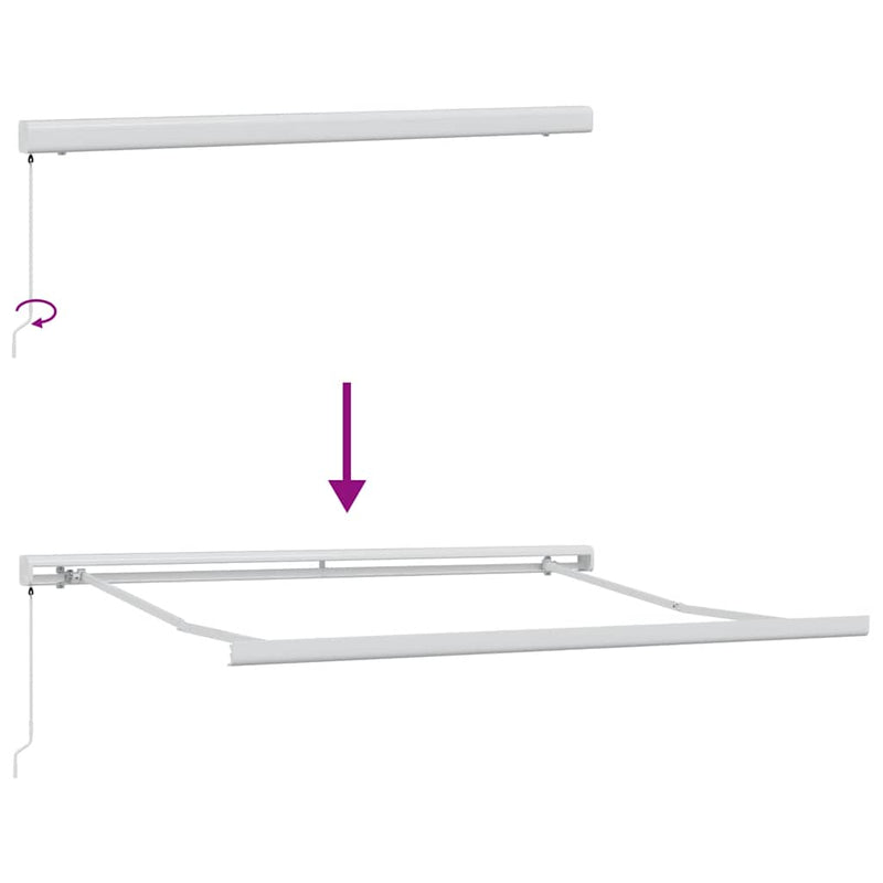 vidaXL barna kézzel kihúzható napellenző 300 x 250 cm