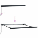 vidaXL barna kézzel kihúzható napellenző 300 x 250 cm