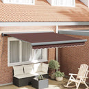 vidaXL barna kézzel kihúzható napellenző 300 x 250 cm