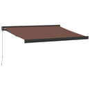vidaXL barna kézzel kihúzható napellenző 350 x 250 cm