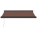 vidaXL barna kézzel kihúzható napellenző 350 x 250 cm