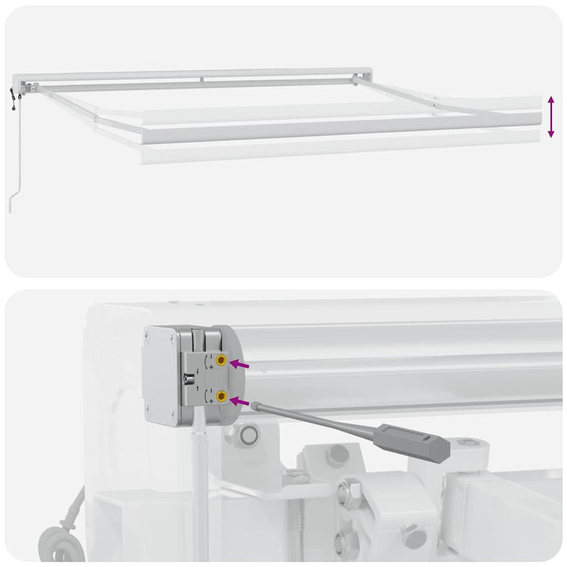 vidaXL barna automata kihúzható napellenző 300x250 cm