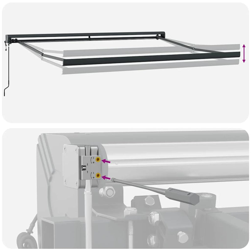 vidaXL barna automata kihúzható napellenző 300x250 cm