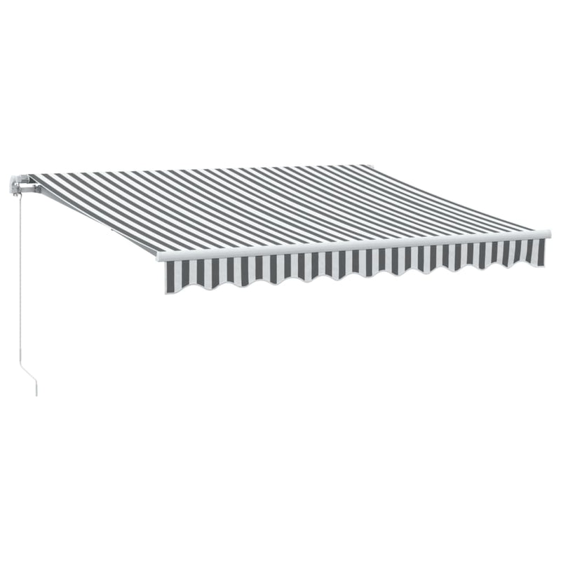 vidaXL antracitszürke-fehér LED-es kézi napellenző 300 x 250 cm