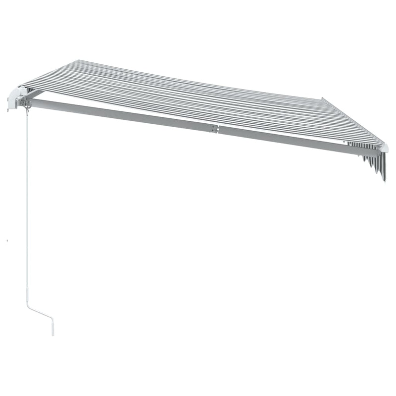 vidaXL antracitszürke-fehér LED-es kézi napellenző 300 x 250 cm