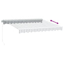 vidaXL antracitszürke-fehér LED-es kézi napellenző 300 x 250 cm