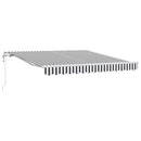 vidaXL antracitszürke-fehér automata kihúzható napellenző 300x250 cm