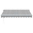 vidaXL antracitszürke-fehér automata kihúzható napellenző 300x250 cm