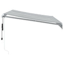 vidaXL antracitszürke-fehér automata kihúzható napellenző 300x250 cm