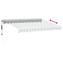 vidaXL antracitszürke-fehér automata kihúzható napellenző 300x250 cm