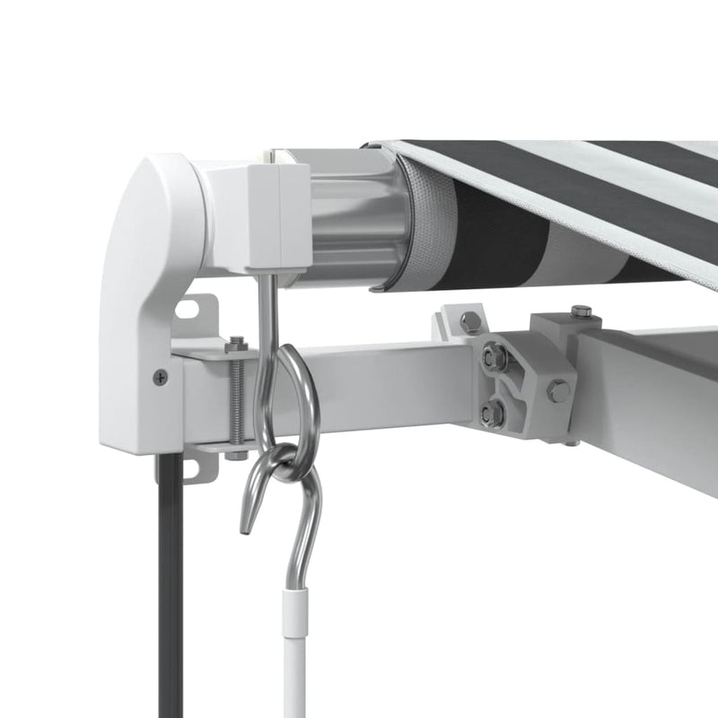 vidaXL antracitszürke-fehér automata kihúzható napellenző 300x250 cm
