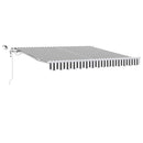 vidaXL antracit-fehér automata kihúzható napellenző LED-del 300x250 cm