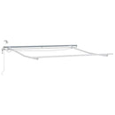 vidaXL antracit-fehér automata kihúzható napellenző LED-del 300x250 cm