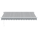 vidaXL antracitszürke-fehér LED-es kézi napellenző 350 x 250 cm
