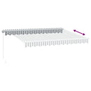 vidaXL antracitszürke-fehér LED-es kézi napellenző 350 x 250 cm