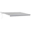 vidaXL antracitszürke-fehér LED-es automata napellenző 400 x 300 cm