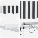 vidaXL antracitszürke-fehér LED-es automata napellenző 400 x 300 cm