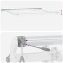 vidaXL antracitszürke-fehér LED-es automata napellenző 400 x 300 cm