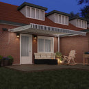 vidaXL antracitszürke-fehér LED-es kézi napellenző 450 x 300 cm