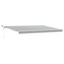 vidaXL antracitszürke-fehér LED-es automata napellenző 450 x 300 cm