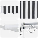 vidaXL antracitszürke-fehér LED-es automata napellenző 450 x 300 cm