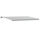 vidaXL antracitszürke-fehér LED-es kézi napellenző 500 x 300 cm