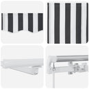 vidaXL antracitszürke-fehér LED-es kézi napellenző 500 x 300 cm