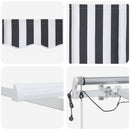 vidaXL antracitszürke-fehér LED-es automata napellenző 500 x 300 cm