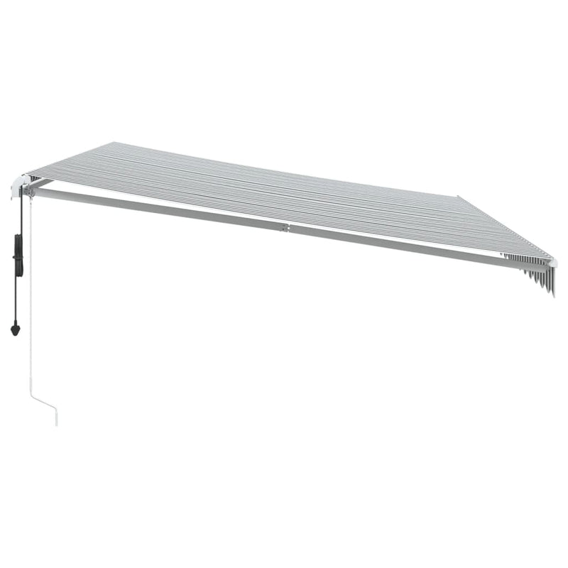 vidaXL antracitszürke-fehér LED-es automata napellenző 500 x 300 cm