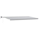vidaXL antracitszürke-fehér LED-es kézi napellenző 600 x 300 cm