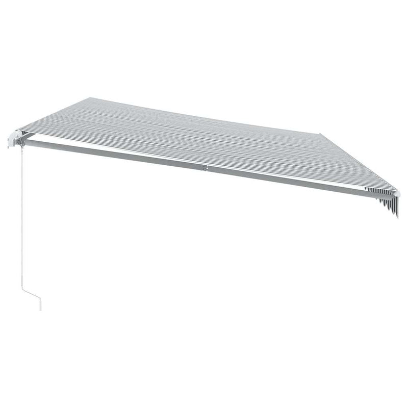 vidaXL antracitszürke-fehér LED-es kézi napellenző 600 x 300 cm