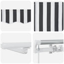 vidaXL antracitszürke-fehér LED-es kézi napellenző 600 x 300 cm