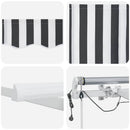 vidaXL antracitszürke-fehér LED-es automata napellenző 600 x 300 cm