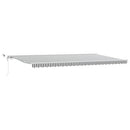 vidaXL antracitszürke-fehér LED-es automata napellenző 600 x 300 cm