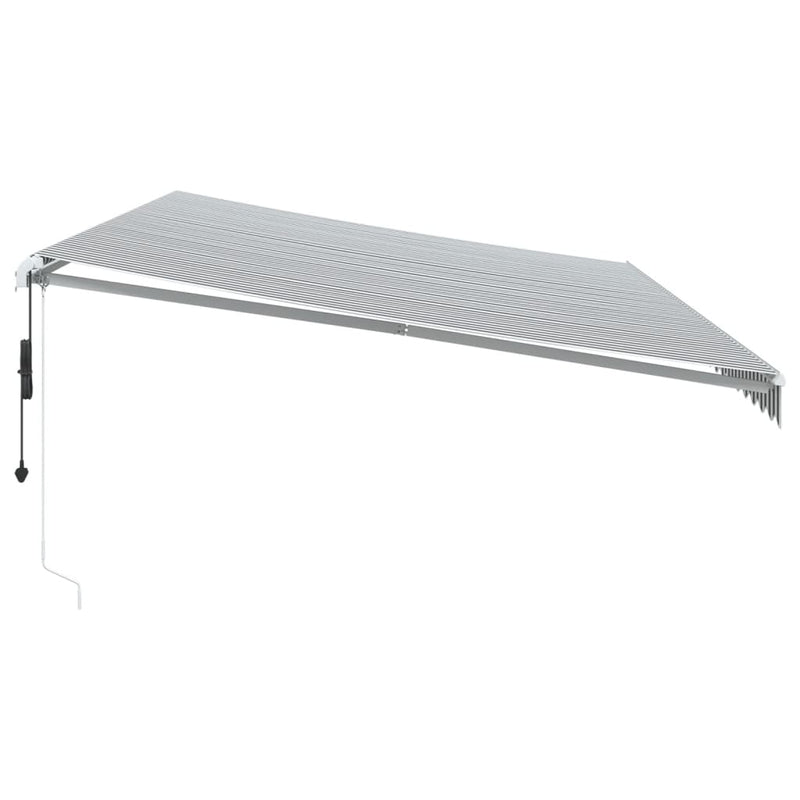 vidaXL antracitszürke-fehér LED-es automata napellenző 600 x 300 cm