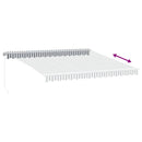 vidaXL antracitszürke-fehér LED-es kézi napellenző 400 x 350 cm
