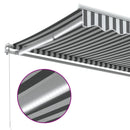vidaXL antracitszürke-fehér LED-es kézi napellenző 400 x 350 cm